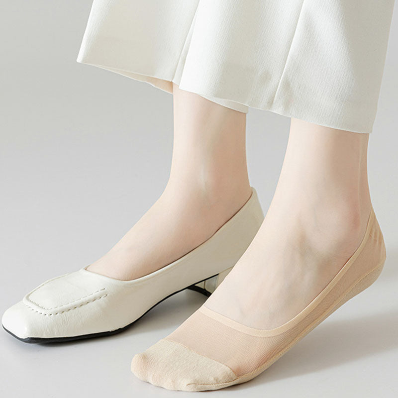 Chaussettes invisibles en maille de soie glacée Plusock (4 paires) - image 4