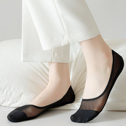 Chaussettes invisibles en maille de soie glacée Plusock (4 paires) - image 3