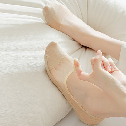 Chaussettes invisibles en maille de soie glacée (4 paires) - image 9