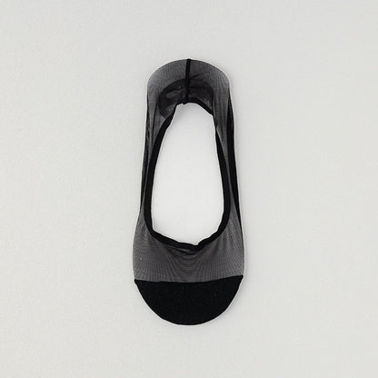 Chaussettes invisibles en maille de soie glacée (4 paires) - Noir - EU36-38 (US3-5) - image 12
