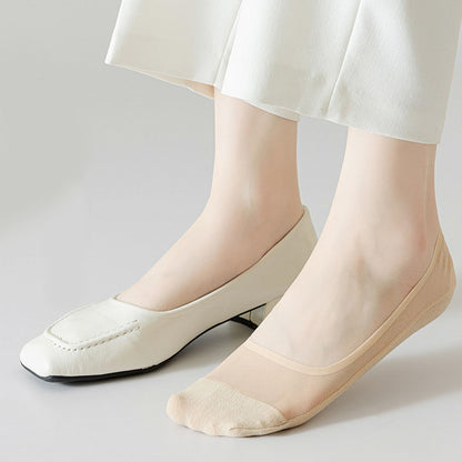 Chaussettes invisibles en maille de soie glacée (4 paires) - image 8