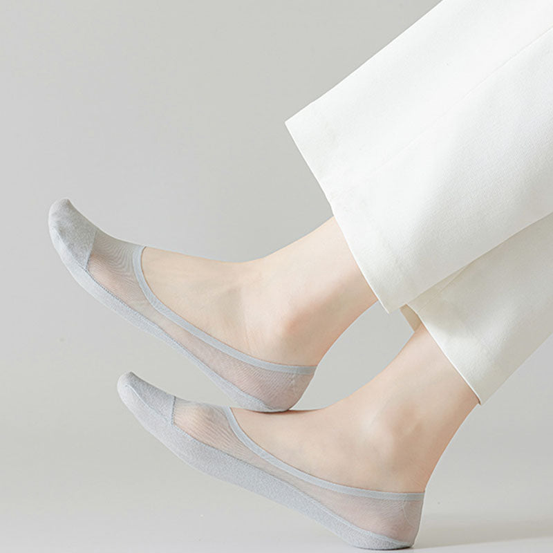 Chaussettes invisibles en maille de soie glacée Plusock (4 paires) - image 7