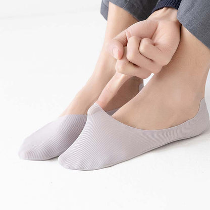 Chaussettes invisibles rayées en soie glacée (6 paires) - image 8