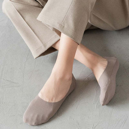 Chaussettes invisibles rayées en soie glacée (6 paires) - image 6