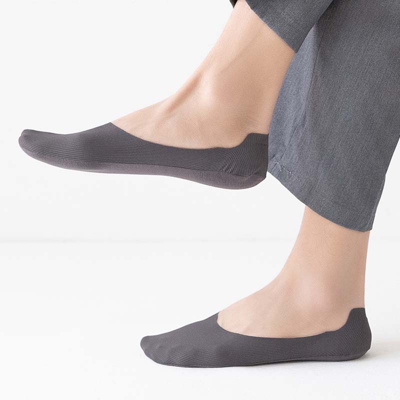 Chaussettes invisibles rayées en soie glacée (6 paires) - image 7