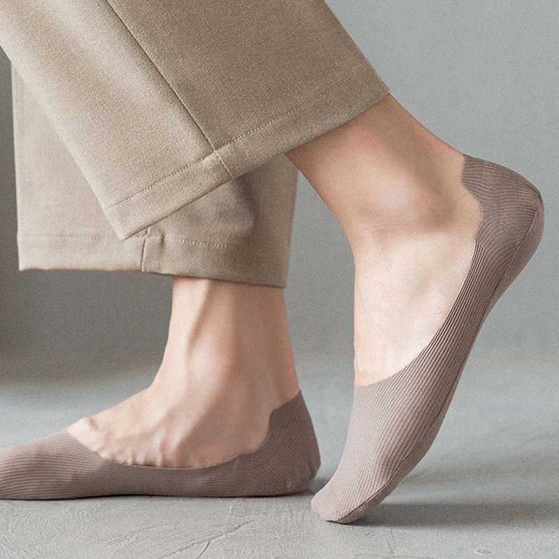 Chaussettes invisibles rayées en soie glacée Plusock (6 paires) - image 3