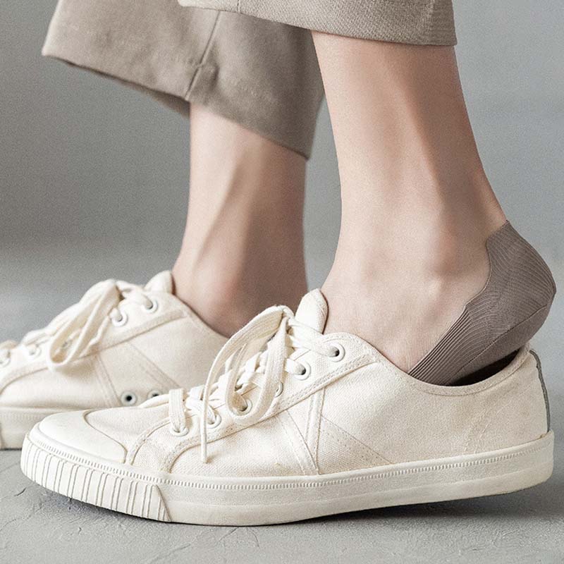 Chaussettes invisibles rayées en soie glacée (6 paires) - image 13