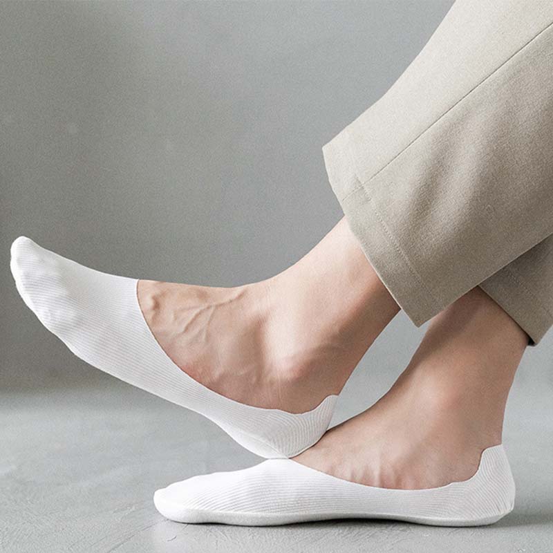 Chaussettes invisibles rayées en soie glacée Plusock (6 paires) - image 4