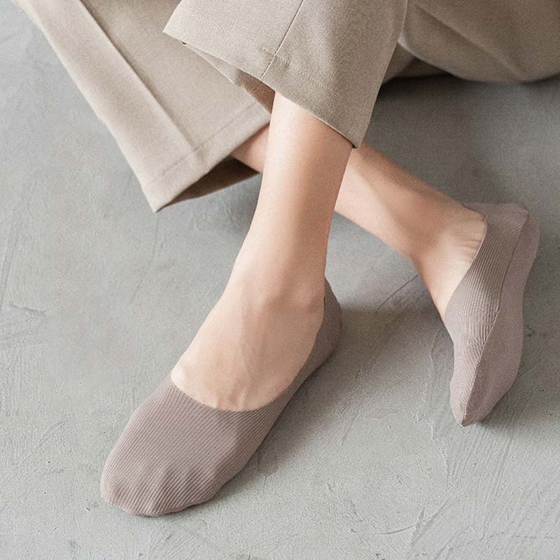 Chaussettes invisibles rayées en soie glacée Plusock (6 paires) - image 9