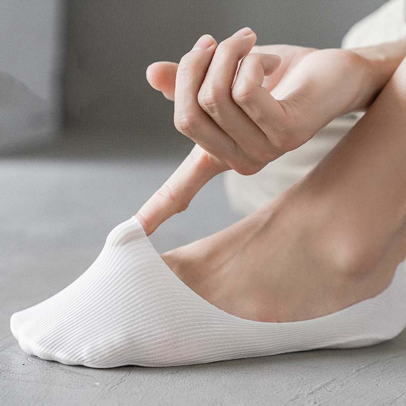 Chaussettes invisibles rayées en soie glacée Plusock (6 paires) - image 12