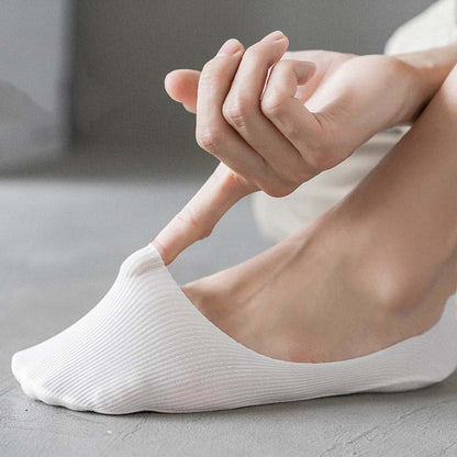 Chaussettes invisibles rayées en soie glacée Plusock (6 paires) - image 12