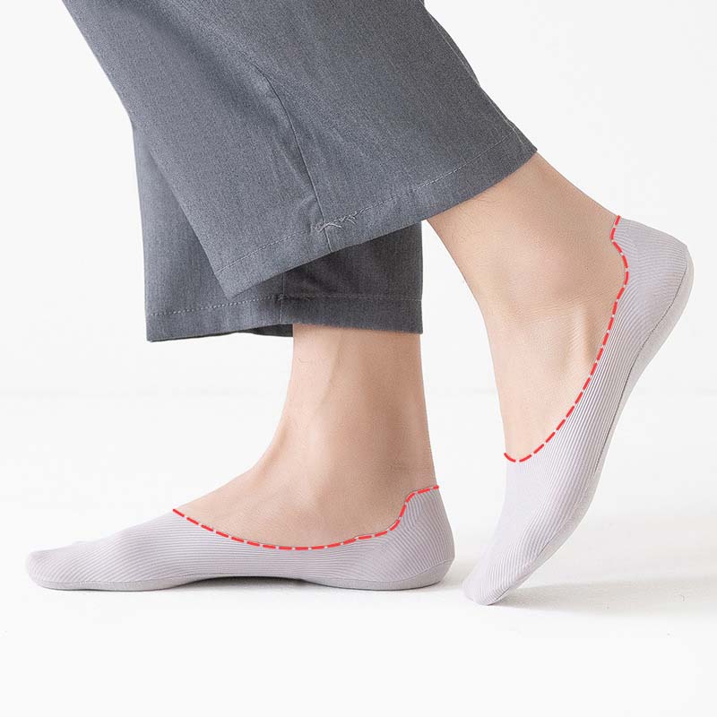 Chaussettes invisibles rayées en soie glacée Plusock (6 paires) - image 11