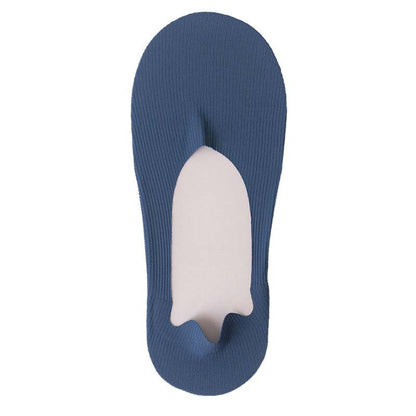 Chaussettes invisibles rayées en soie glacée Plusock (6 paires) - Bleu - EU39-46 (US6-12) - image 17