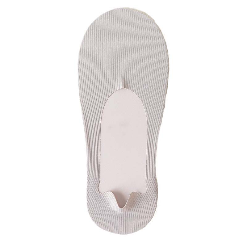 Chaussettes invisibles rayées en soie glacée Plusock (6 paires) - Gris clair - EU39-46 (US6-12) - image 16