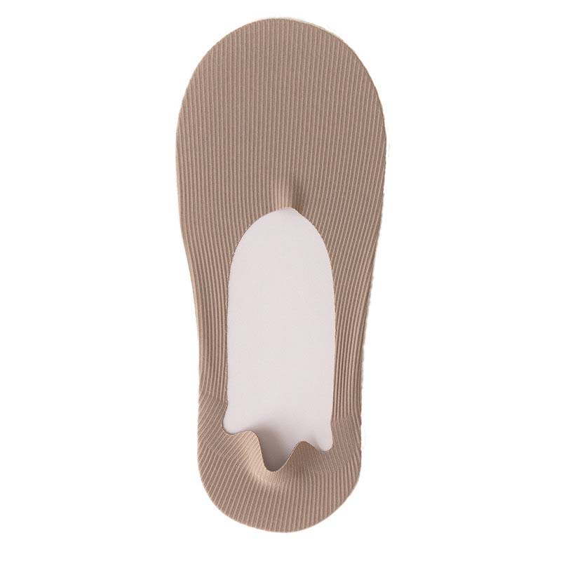 Chaussettes invisibles rayées en soie glacée (6 paires) - Café - EU39-46 (US6-12) - image 19