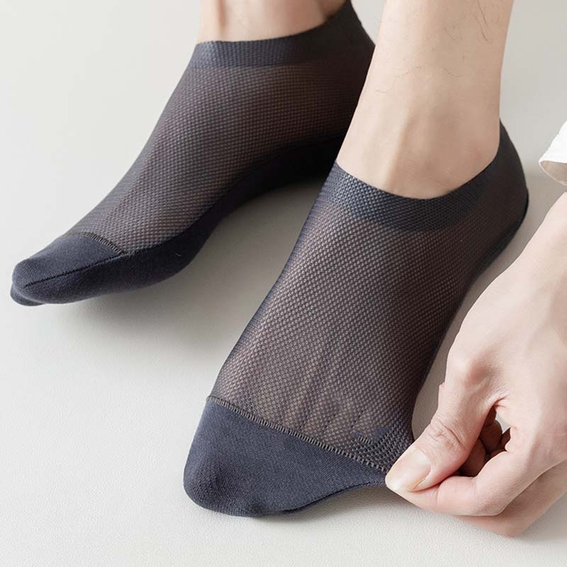 Chaussettes respirantes en soie glacée grande taille (3 paires)
