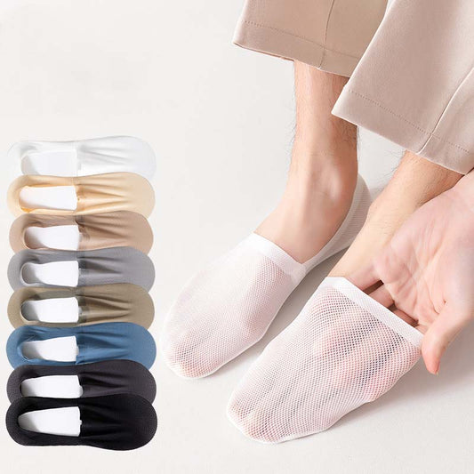 Chaussettes invisibles classiques en maille grande taille (4 paires)