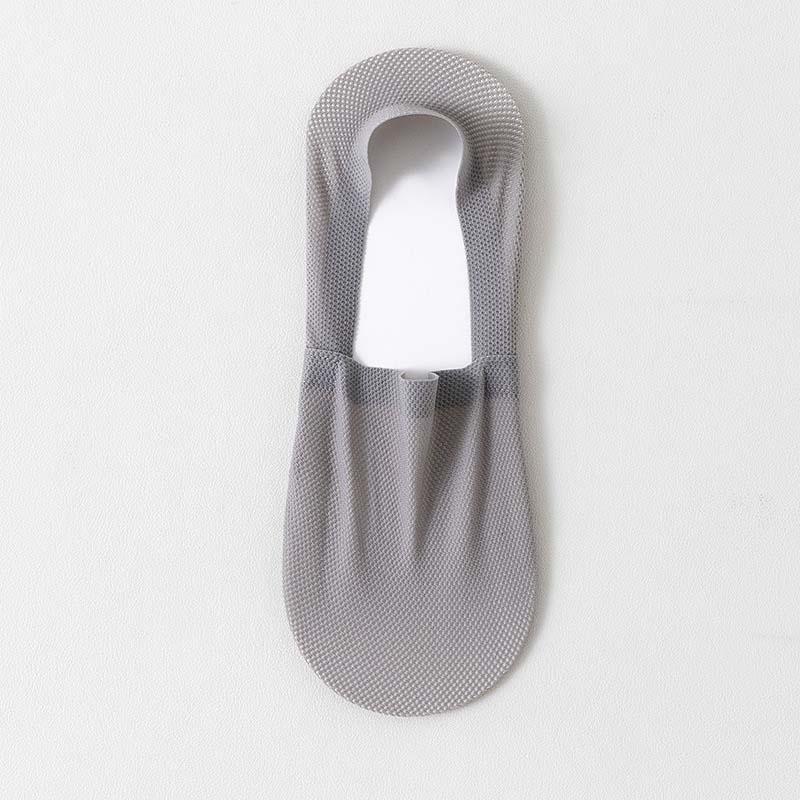 Chaussettes invisibles classiques en maille (4 paires) - Gris clair - EU39-46 (US6-12) - image 21