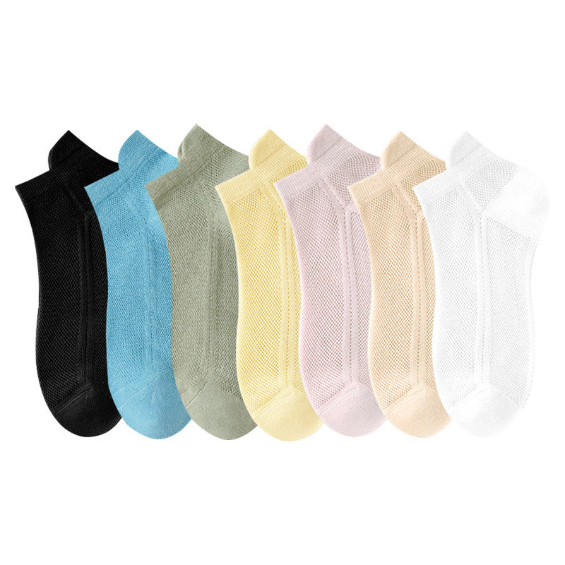 Chaussettes hautes respirantes en maille intégrale Plusock (7 paires) - Multicolore - EU36-39 (US3-6) - image 10