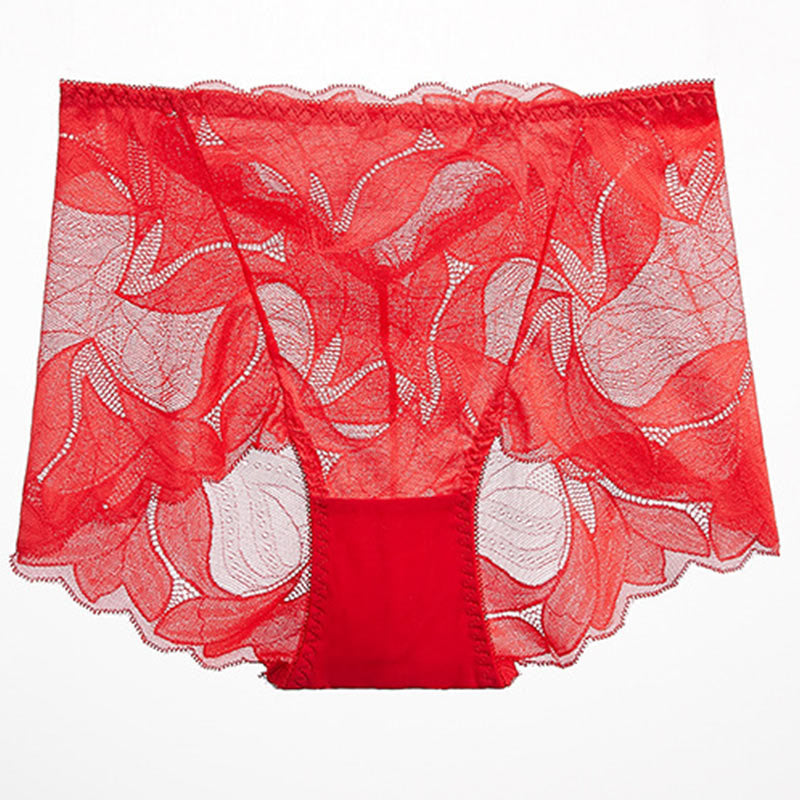 Culottes respirantes en dentelle (paquet de 5) - Rouge - 2XL - image 18