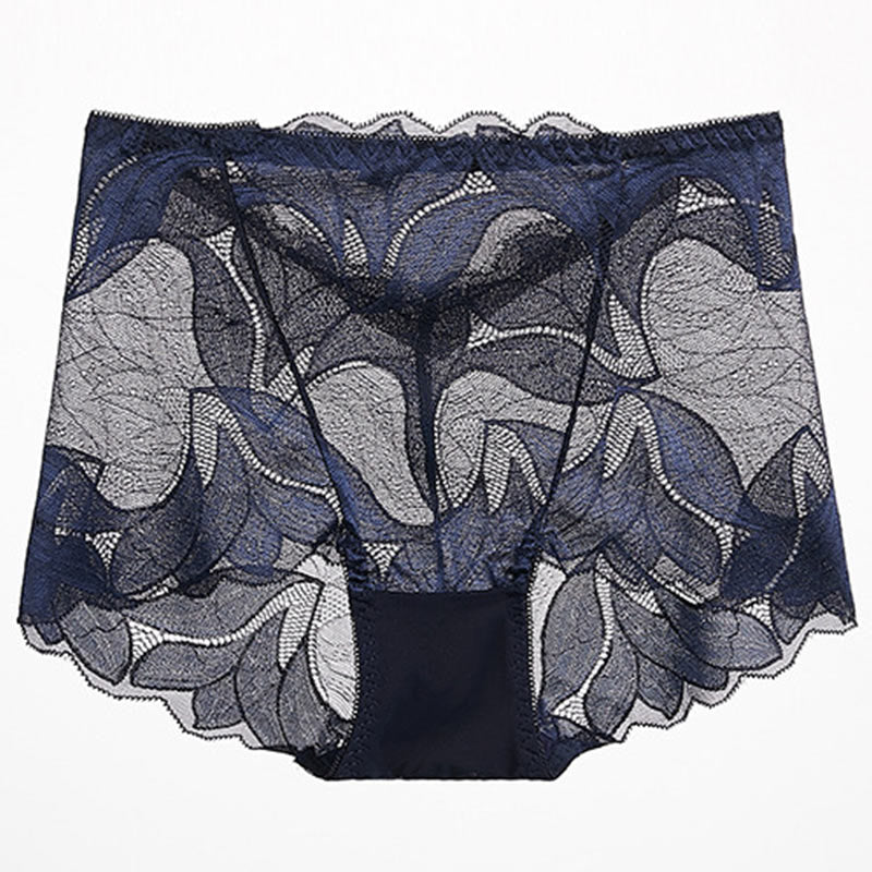 Culottes respirantes en dentelle (paquet de 5) - Bleu marine - 2XL - image 19