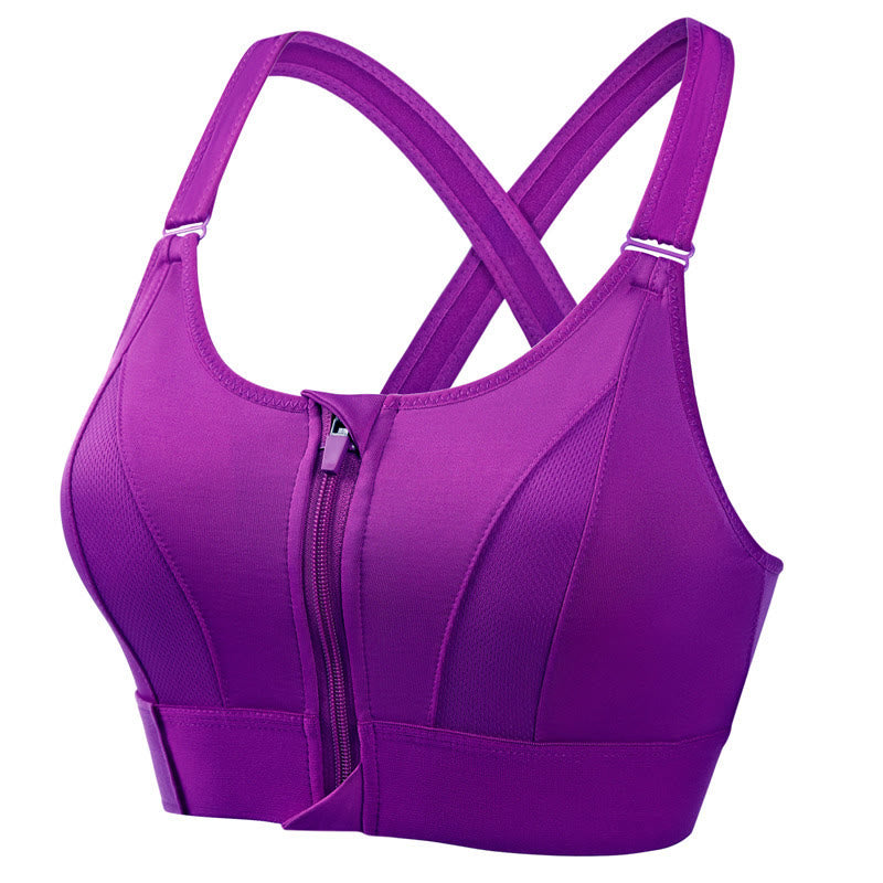 Soutiens-gorge de sport à dos croisé - Violet - 5XL - image 5