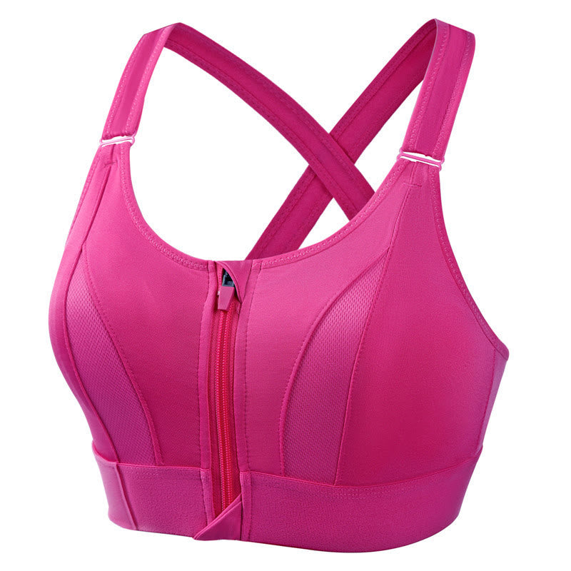 Soutiens-gorge de sport à dos croisé - Rose - 5XL - image 7