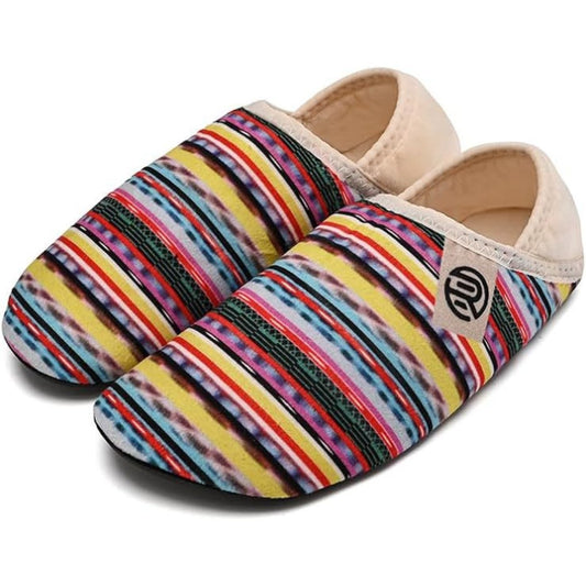 Chaussons-chaussettes multicolores grande taille - image 0
