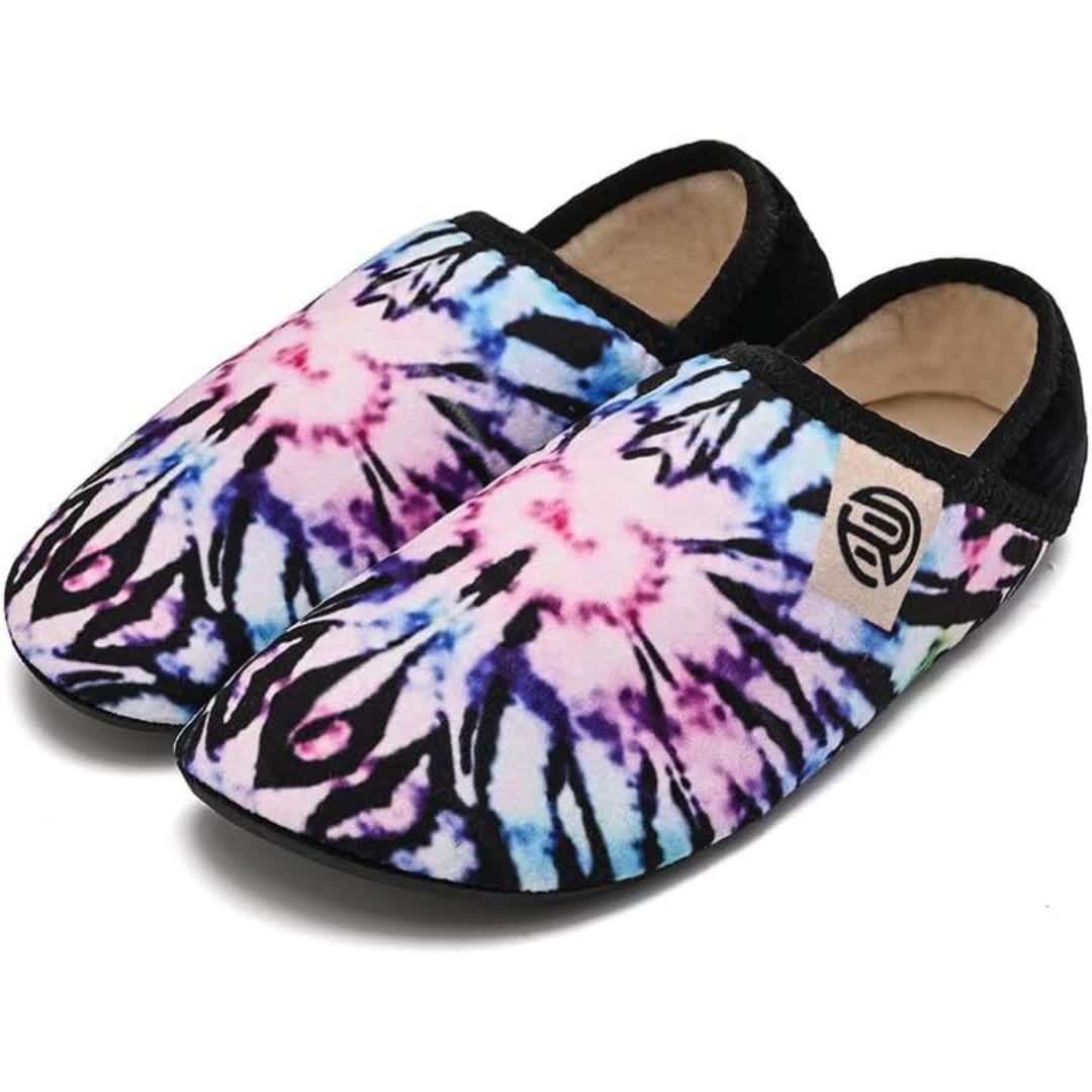 Chaussons-chaussettes multicolores grande taille - Rose - EU48-49 (US13-14) - image 8