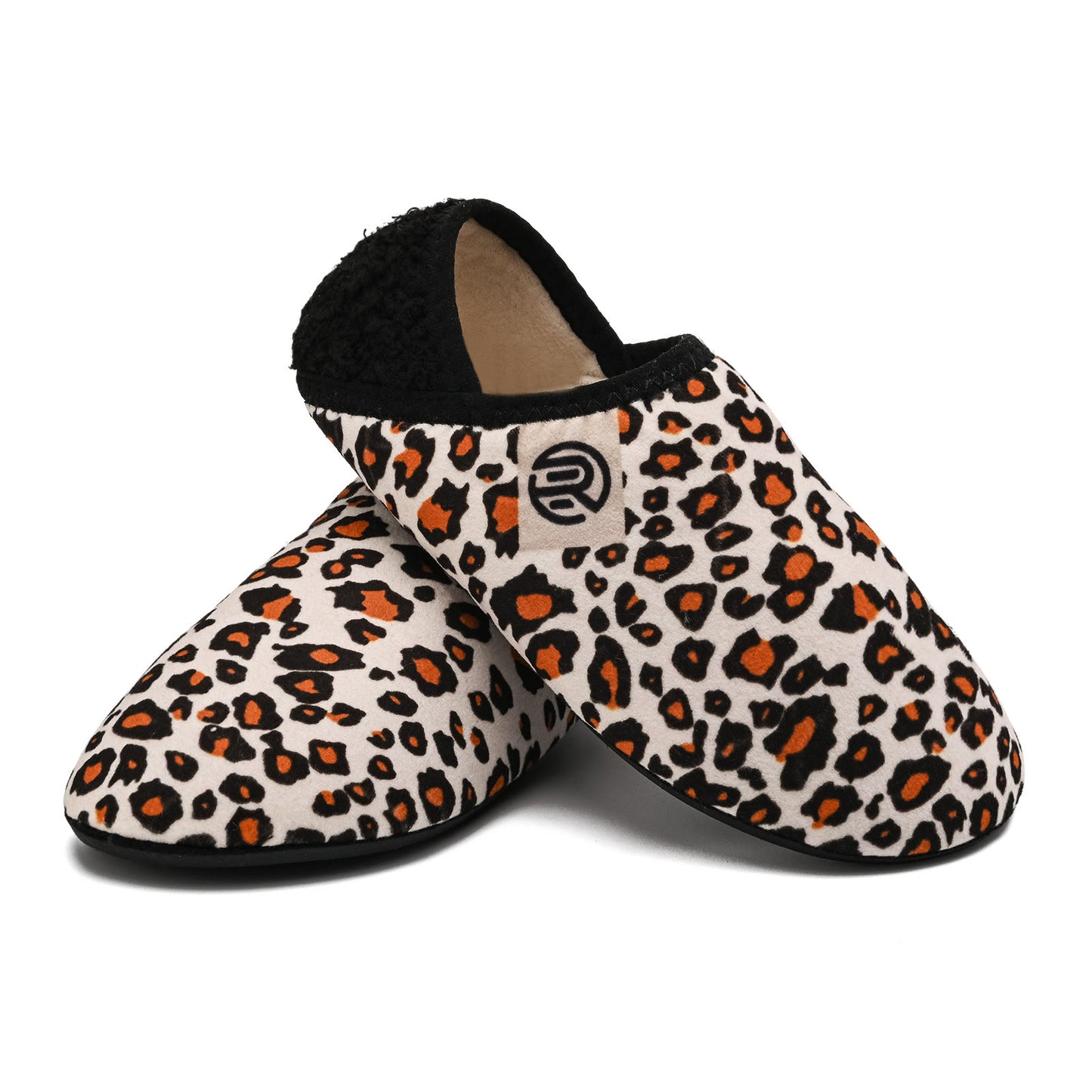 Chaussons-chaussettes grande taille à imprimé léopard - image 0
