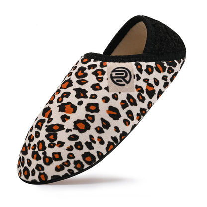 Chaussons-chaussettes grande taille à imprimé léopard