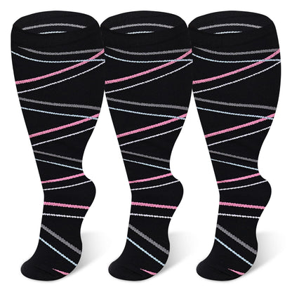 Chaussettes de compression Ribbon grandes tailles 2XL- 7XL (3 paires) - image 0