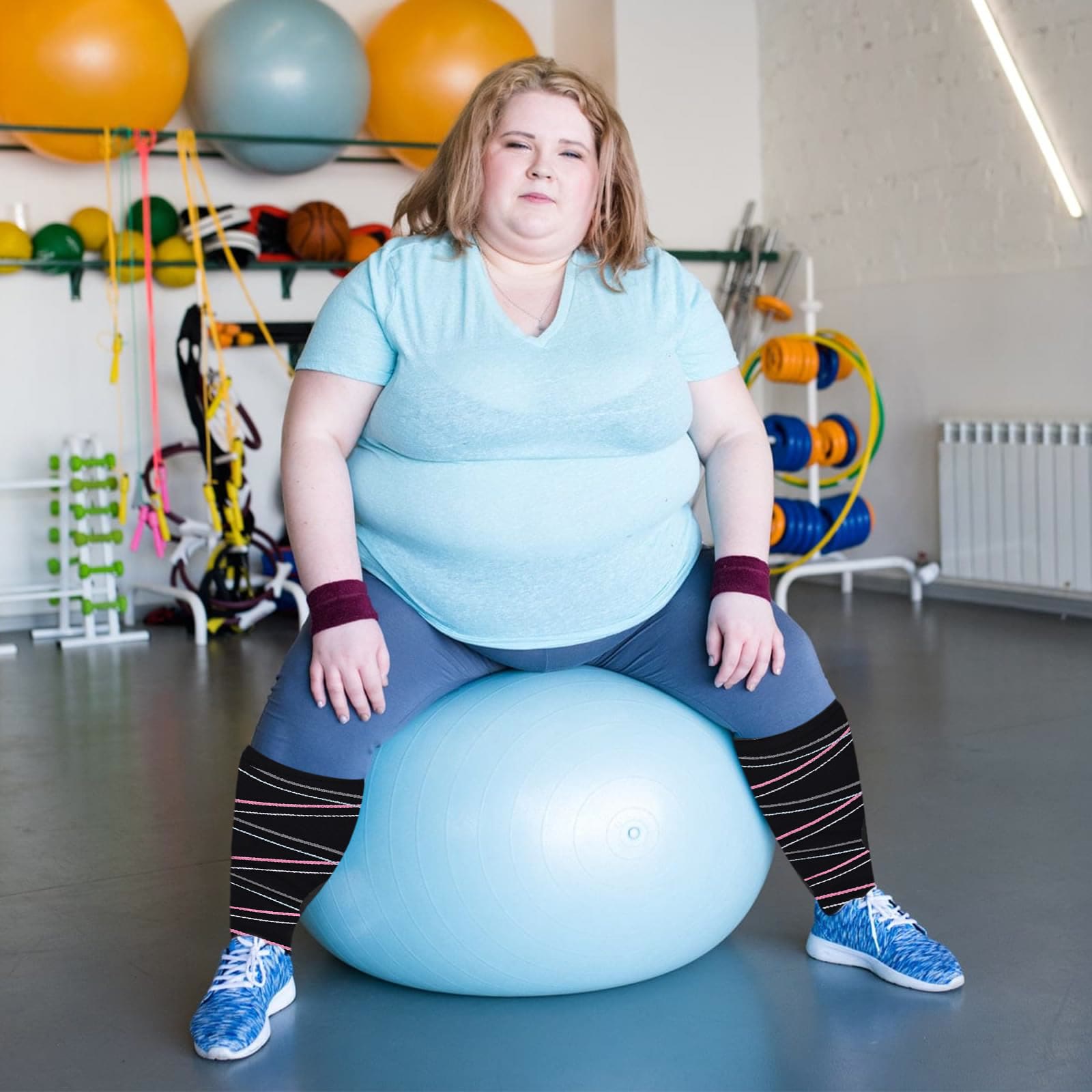 Chaussettes de compression Plusock Ribbon Grande Taille 2XL- 7XL (3 paires) - image 1