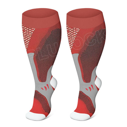 Chaussettes de compression sport vin grande taille 2XL-7XL (3 paires)