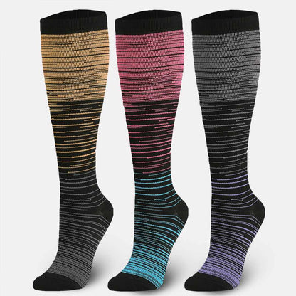 Chaussettes de compression Color Thin Lines (6 paires)
