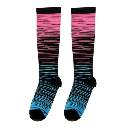 Chaussettes de compression Color Thin Lines (6 paires)