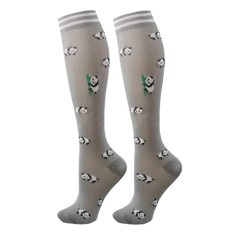 Chaussettes de compression à motifs animaux colorés (5 paires) - image 2