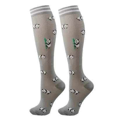 Chaussettes de compression à motifs animaux colorés (5 paires) - image 2