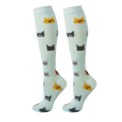 Chaussettes de compression à motifs de fruits et de café (6 paires)