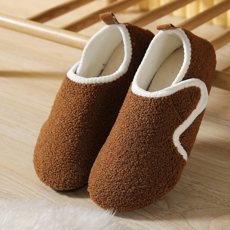 Chaussons-chaussettes à semelle épaisse grande taille - Brun - 2XL - image 3