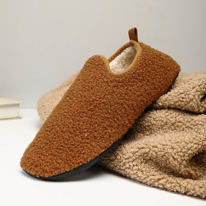 Chaussons-chaussettes chauds grande taille - Brun - 3XL - image 21