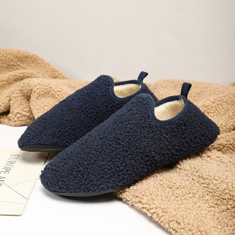 Chaussons-chaussettes chauds grande taille - Bleu foncé - 3XL - image 28