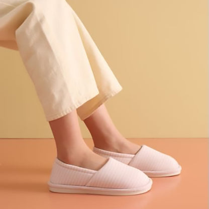 Chaussons-chaussettes à rayures grande taille