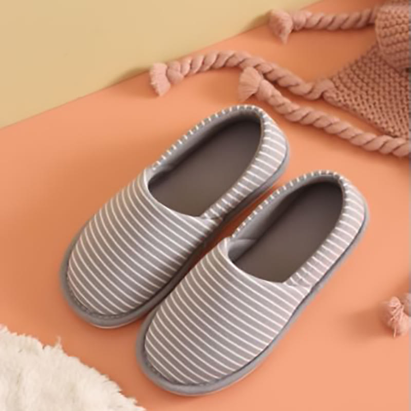 Chaussons-chaussettes à rayures grande taille