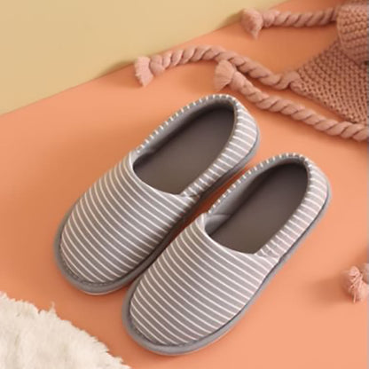 Chaussons-chaussettes à rayures grande taille