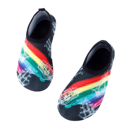 Chaussons-chaussettes arc-en-ciel grande taille