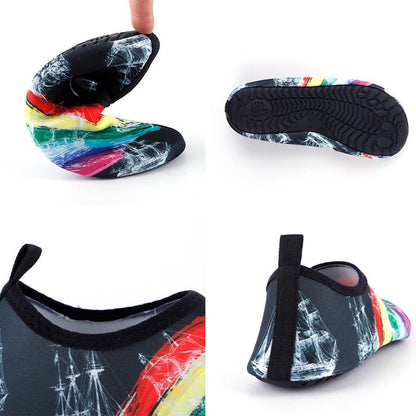 Chaussons-chaussettes arc-en-ciel grande taille