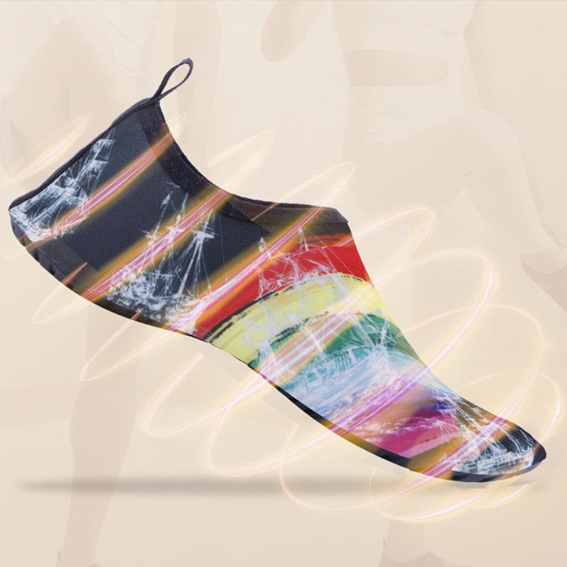 Chaussons-chaussettes arc-en-ciel grande taille