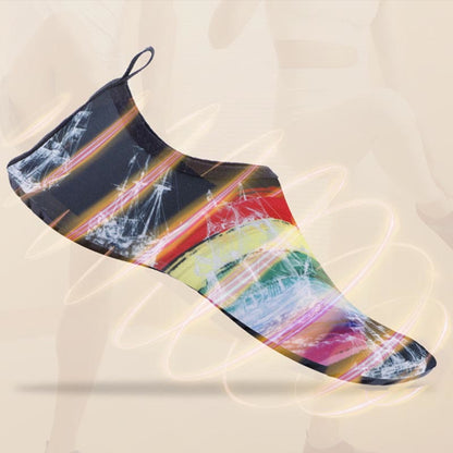 Chaussons-chaussettes arc-en-ciel grande taille