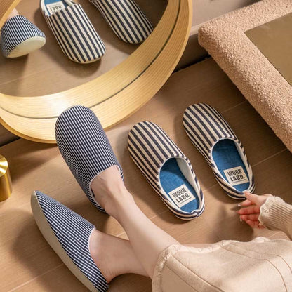 Chaussons rayés grande taille